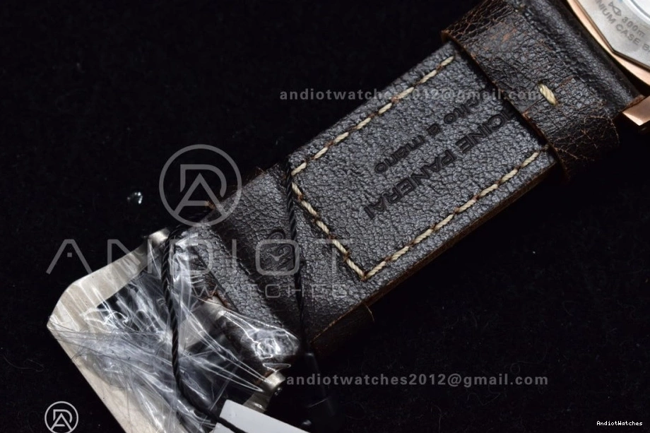 Strap PAM382 Super V Clone N WrinkleFree P.9000 Brown Best Distressed Edition VSF Bronzo 987 1:1 Calfskin on 0806